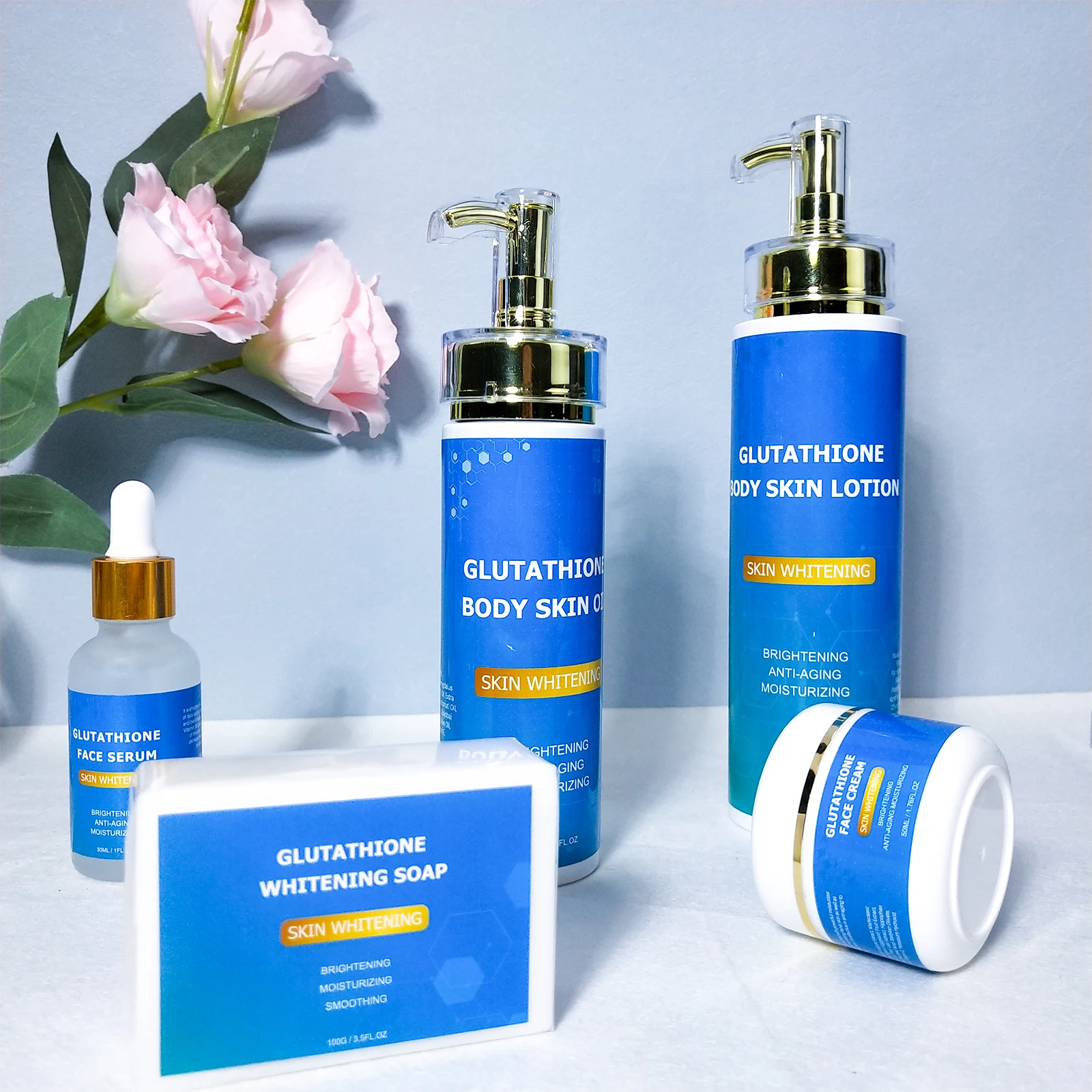 Aixin 100G Glutathione Whitening Skin Care Set Brlghtning moisturizing Smoothing Soap With Glutathione Whitening Soap