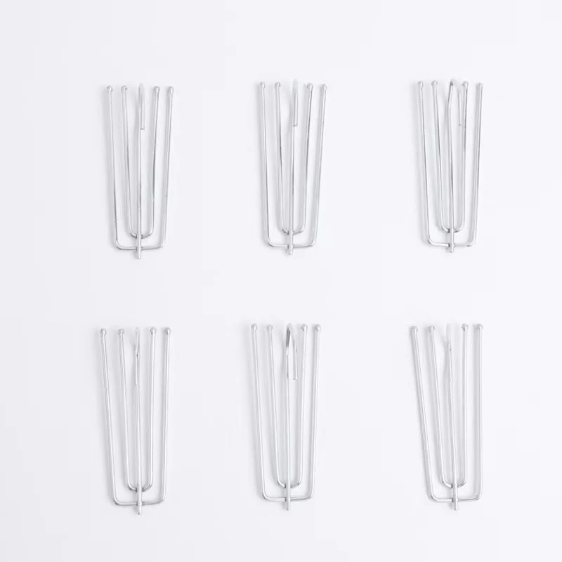 Stainless Steel Curtain Pleater Tape Hook and Pin for Pleated Drapes and 4 Prongs Pinch Pleat Hook Clips for Window Curtain Hook