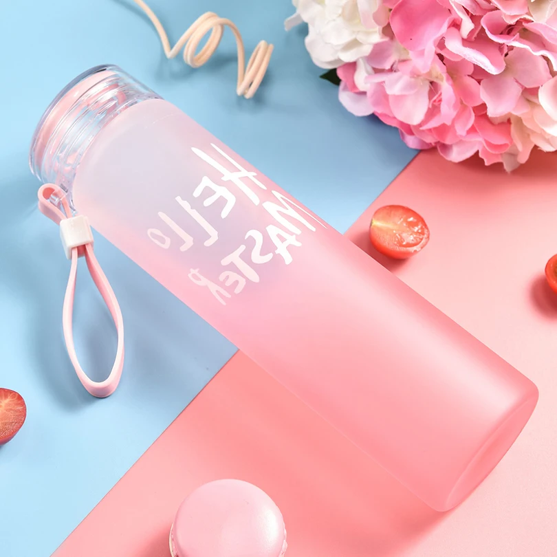 Top Seller Travel Gallon Alkaline Drink Gym Eco Friendly Glass Bottle Custom Insulated Crystal Water Bottle