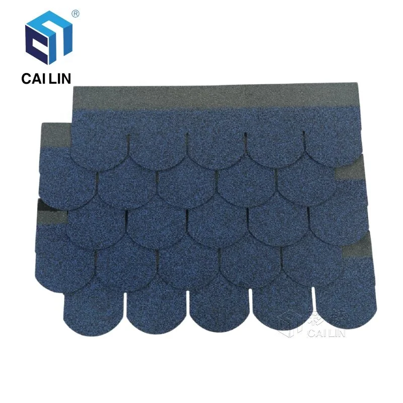 Economic Villa Building Materials Decorative Asphalt Roof Shingles Dark Green Architectural Fish Scale Fiberglass Roof Tile