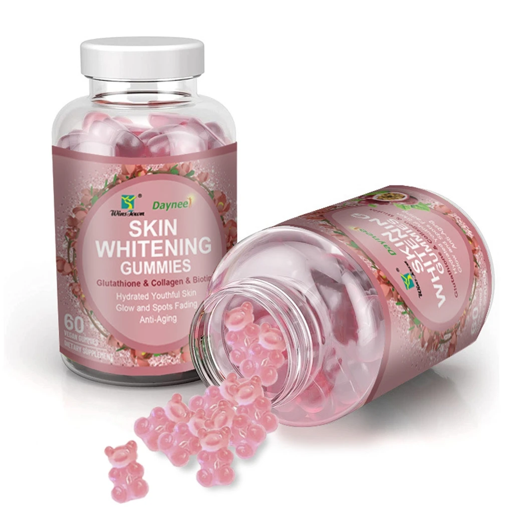 Daynee skin whitening collagen gummies organic herbal healthy natural beauty supplement vegan dietary detox vitamin gummy candy
