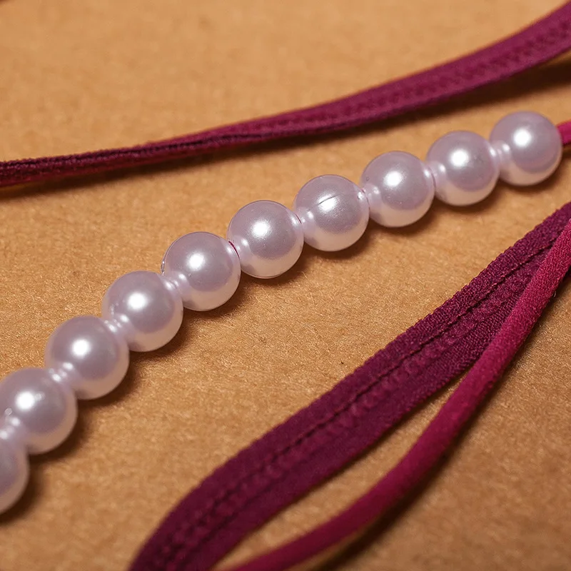 Factory Sales Pearl Panties Open Crotch Butterfly Panties Sexy G-String Women Transparent Thong 2024 Bragas Entrepierna  Abierta