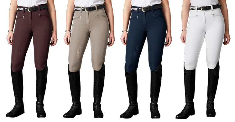 2022 High Waist Full Seat Horse Riding with Pockets Custom Horseback Equestrian Riding Pants