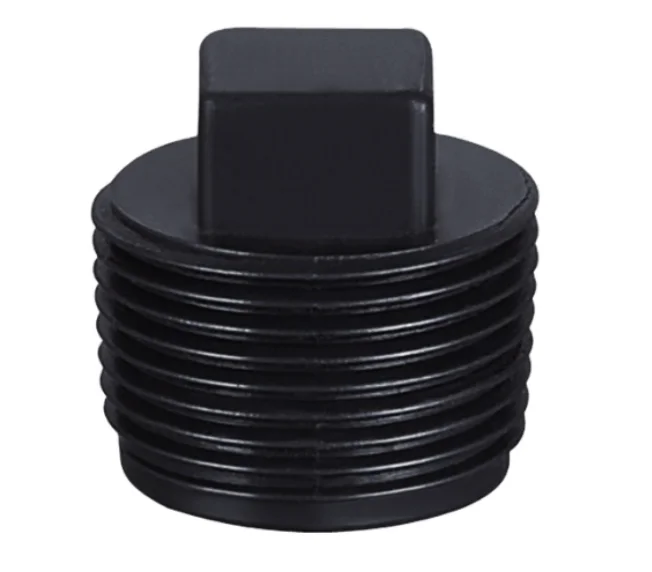 plastic BSPT threaded black gray pipeline pipe fitting plug