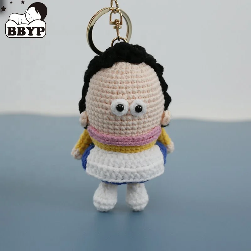 Милая кукла амигуруми плетеная пряжа ручной работы брелок шерстяная нить крючок вязаная креативный вязаный подарок