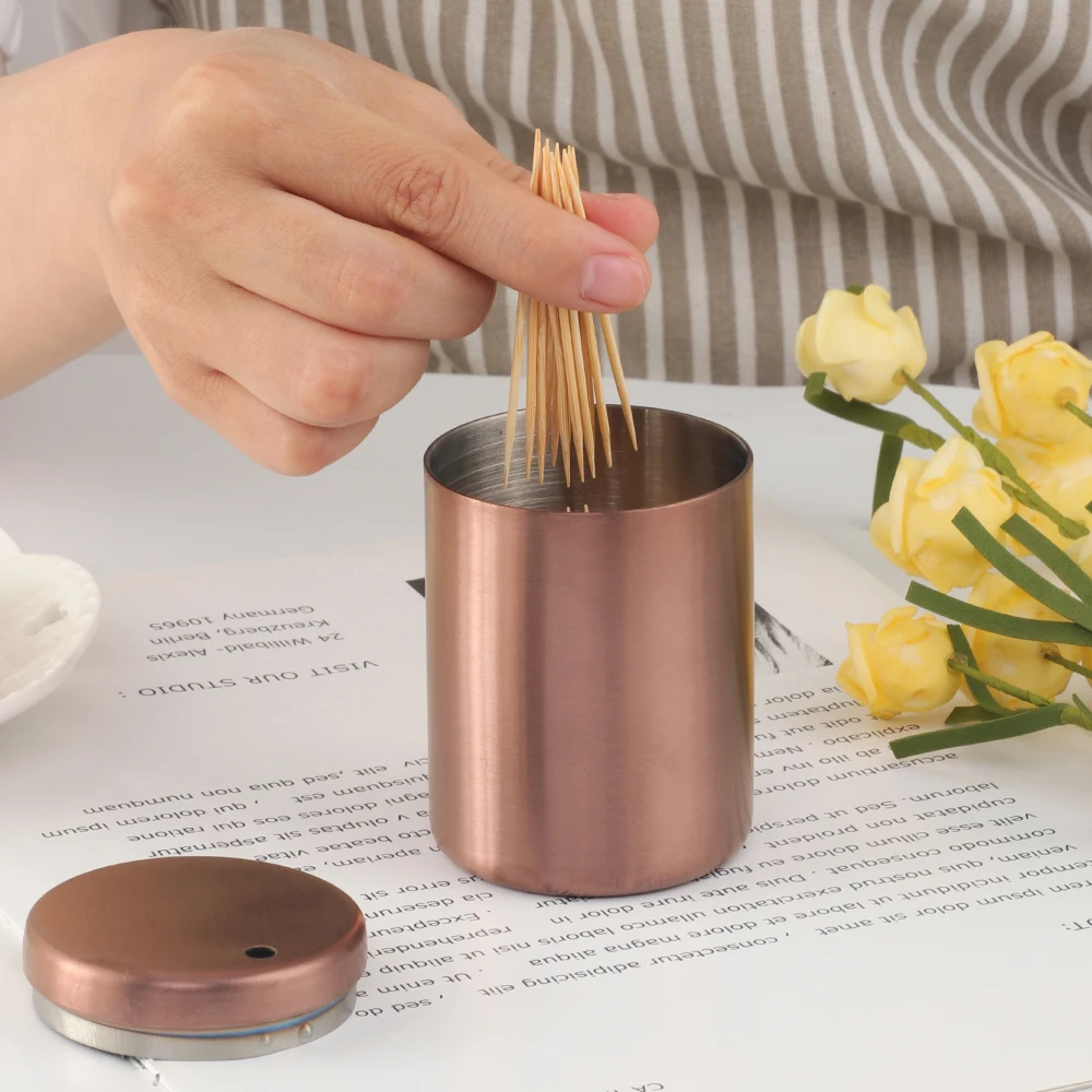  Kitchen Storage CustomToothpick Box Stainless Steel Toothpick Holders For Restaurant Home
