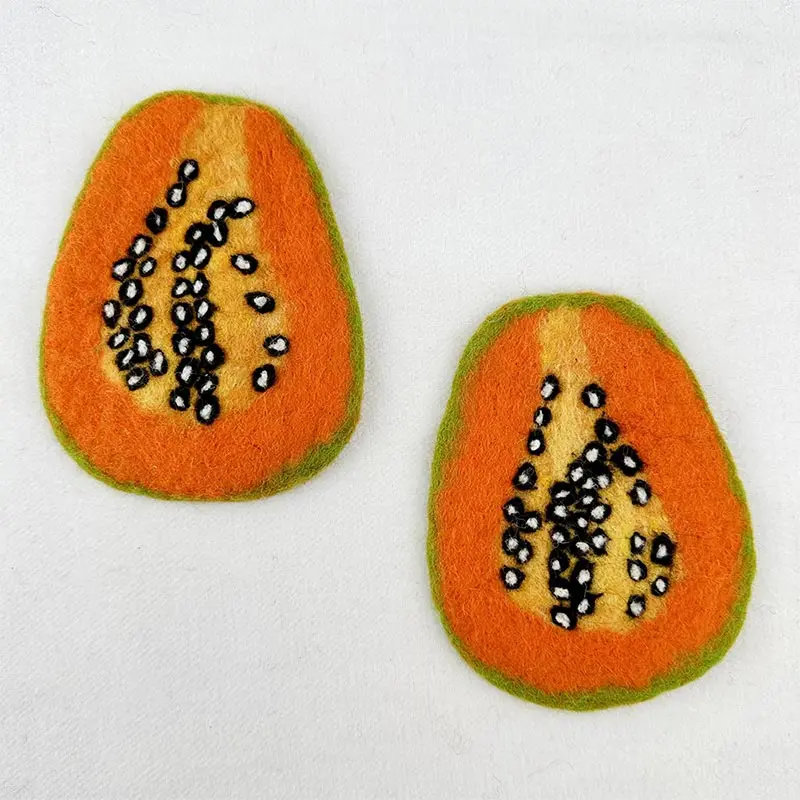 Craft Punch Needle Coaster Kits with Cute Pattern Pads Felt Yarns Needle Mat