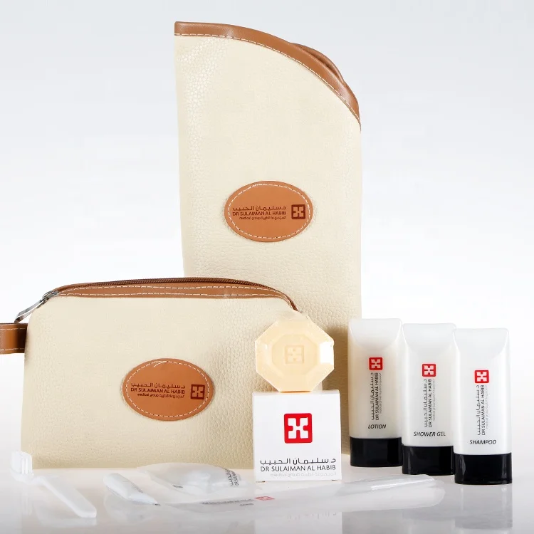 Portable Travel Airline Amenity Kit Hospital Toiletries Kit Hotel Amenity Kits Toiletry Bag for Airplane