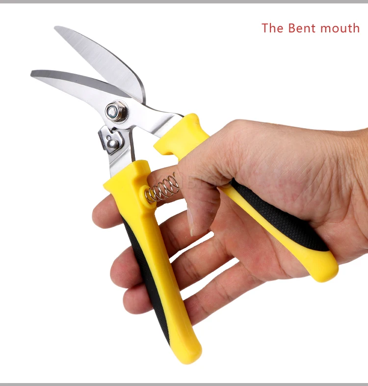 Factory direct sale wholesale TPR rubber handle cable wire cutter electrician scissors multifunction powerful tin snips