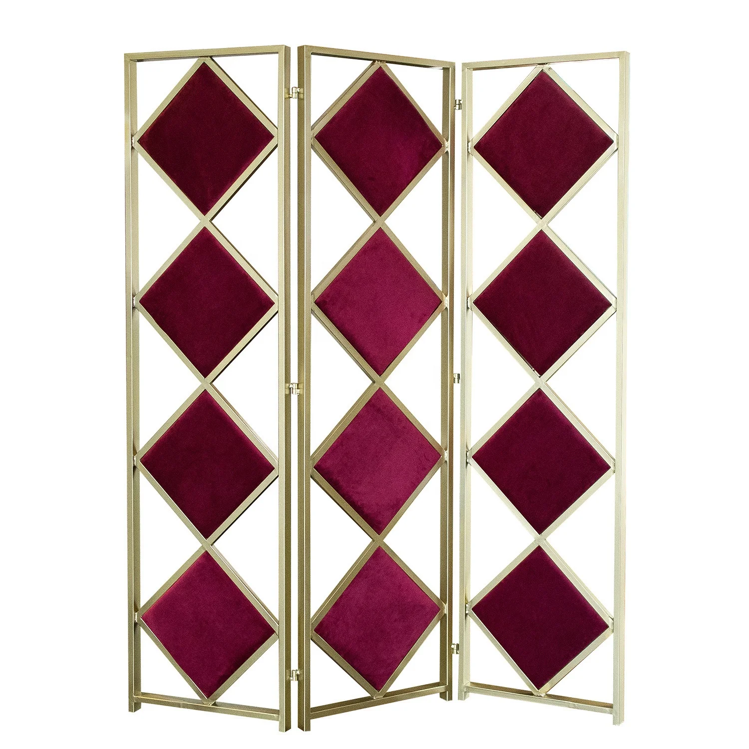
Light Luxury Classical New Chinese Modern Bauhaus Simple Style Mobile Metal Folding Screen Partition 