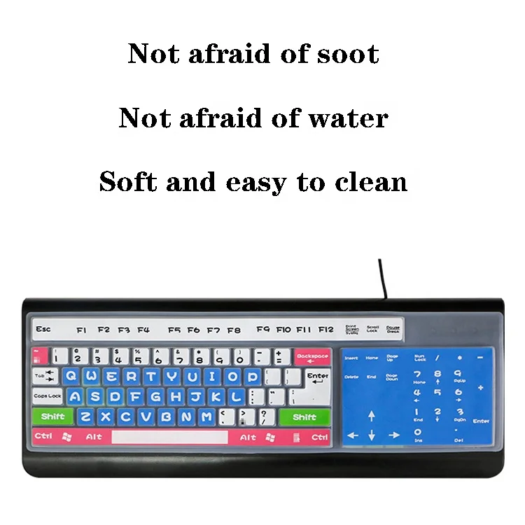 OEM ODM 13.3CM X 44.5CM silicone tablets with keyboard and pen and cover in one box cubiertas de teclado keyboard covers