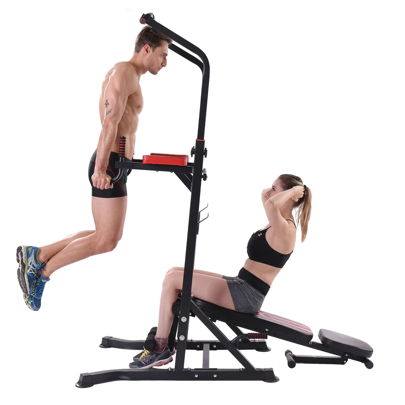 Chin-up Tower Fitness Workout Dipping Station Push Up Bar Multi Functional Power Tower