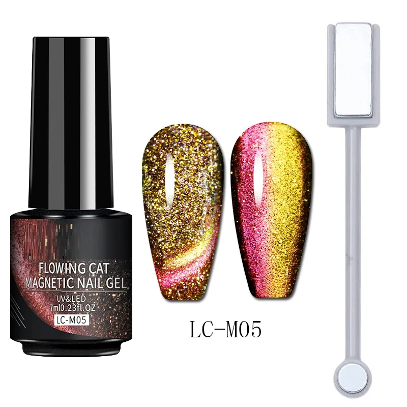 7ml Cat Magnetic Nail Gel Polish 9D Flowing Laser Gel Semi Permanent Hybrid Nail Art Design Gel Polish