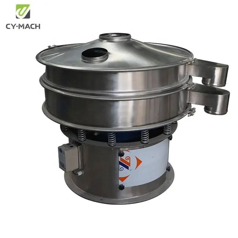 All stainless steel D600mm 60 Micro Mesh Not Blocking Screen mechanical  Vibrating vibratory Sieve Flour Sifting In Flour Mill