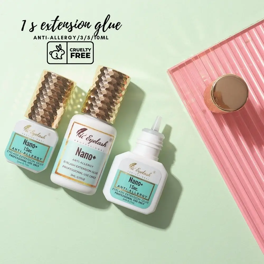 Extra Strong Eyelash Extension Glue 1 Sec Retention 7 Weeks Black Adhesive Glue Professional Supplies Waterproof Custom logo