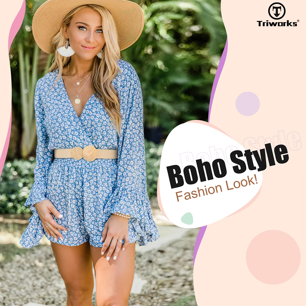 10Y Manufacturer Supply Bohemian Vintage Braided Weave Belt PP Grass Polypropylene Straw Wide Stretch Elastic Belts