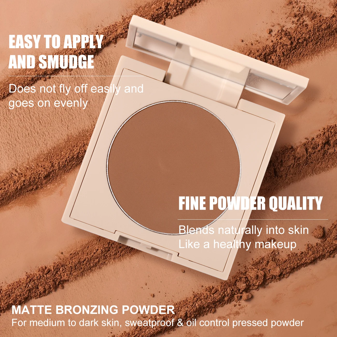OEM Face Cosmetics Private Label Makeup Shimmer Matte Bronzer Highlighter Oil-Control Concealer and Contouring Pressed Powder
