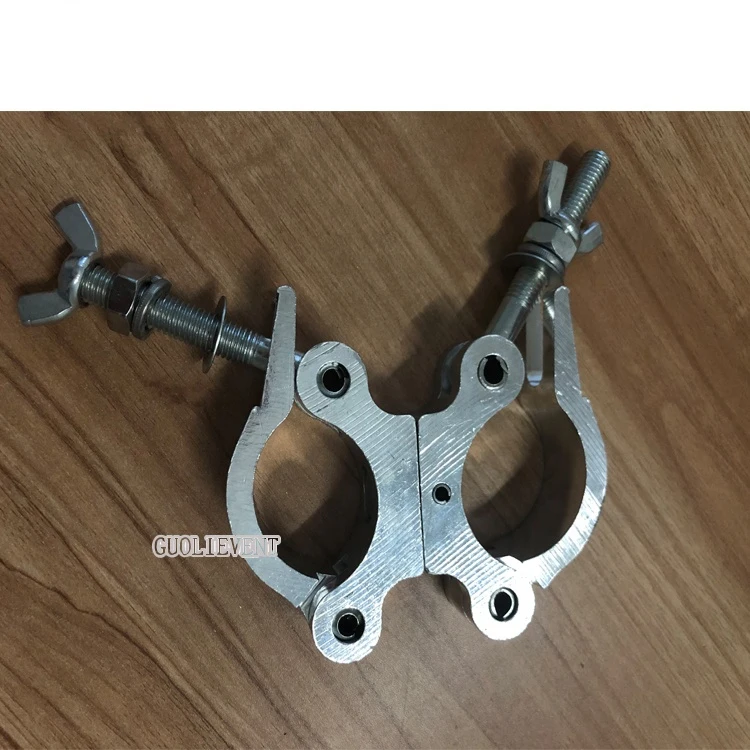 
Truss Hook Aluminum Clamp LED Light Load 500kg Double O Clamp 360 Degree Rotate 90 Degree Fix 