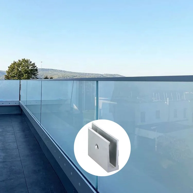 
Custom Frameless Aluminium Veranda Wall Channel Glass Railings For Balconies 