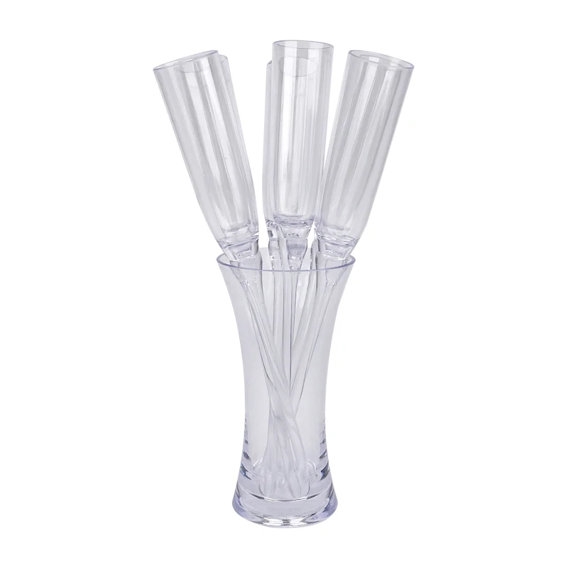 Drinkware Reusable Plastic Acrylic Wine Toasting Glasses Crystal Cocktail Cups Champagne Flutes Glasses For Christmas Party