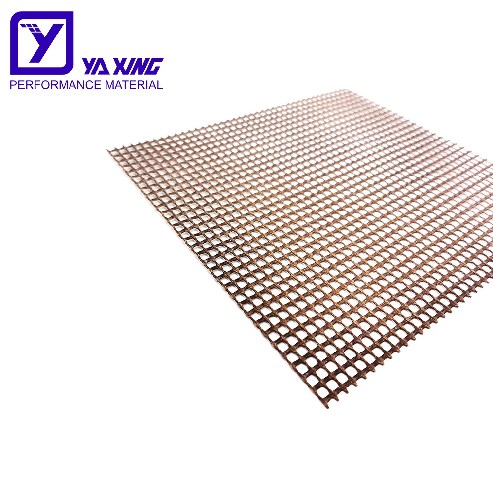 Ya xing keep all delicious flavor Brown 400x330mm 1mm Thickness BBQ Grill mesh mat