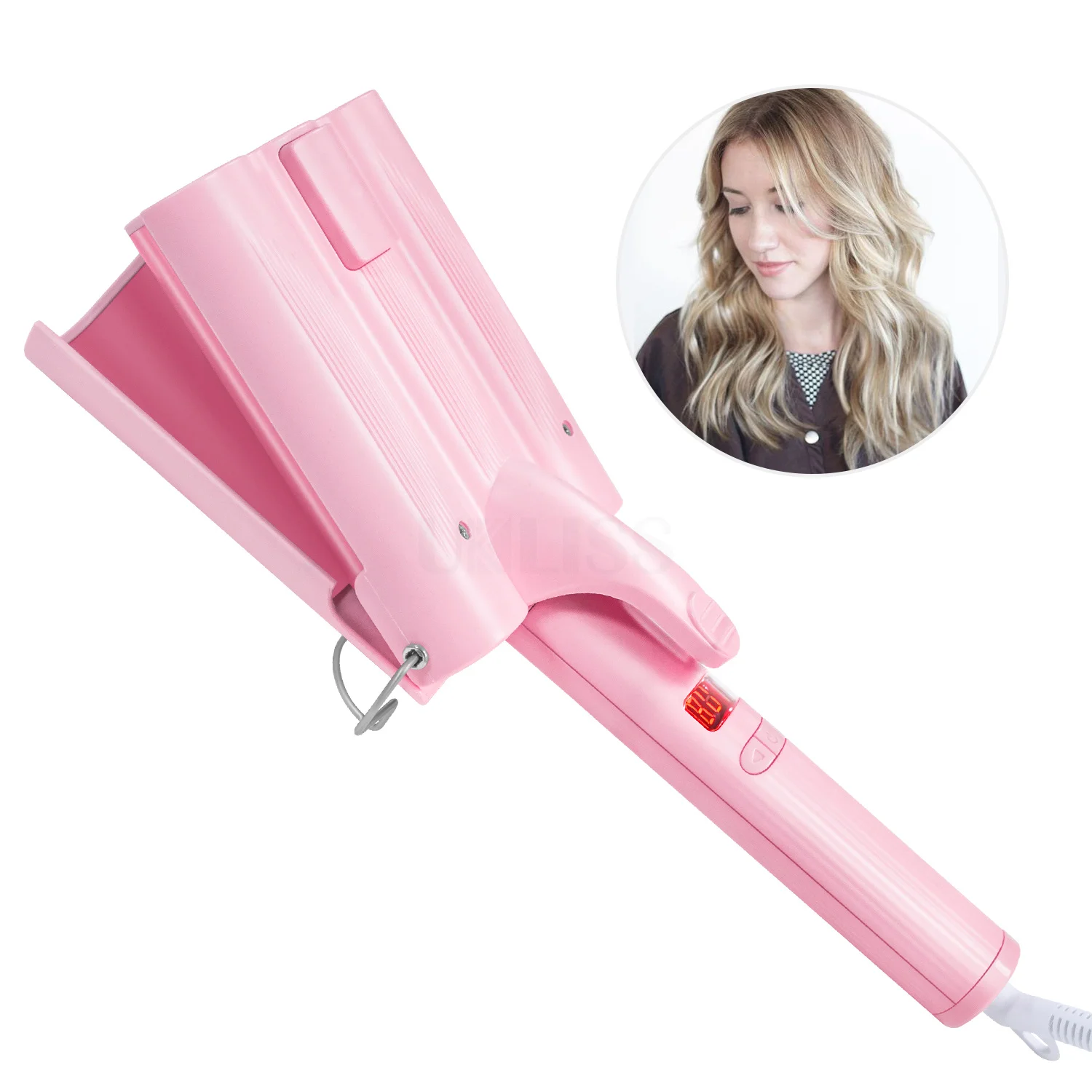 
Hot Sale Curling Hair Iron Automatic 3 Barrel Curling Iron Wand Water 