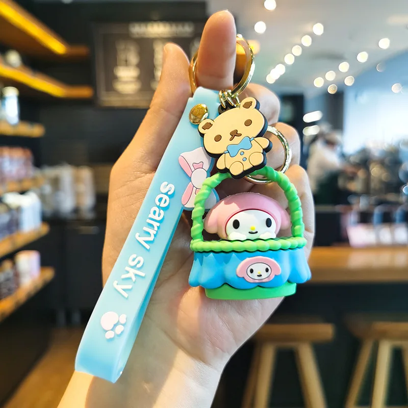 Creative New Cartoon Sanrio Doll Keychain Kulomi Small Gift Pendant Merlot Ornaments Accessories Wholesale