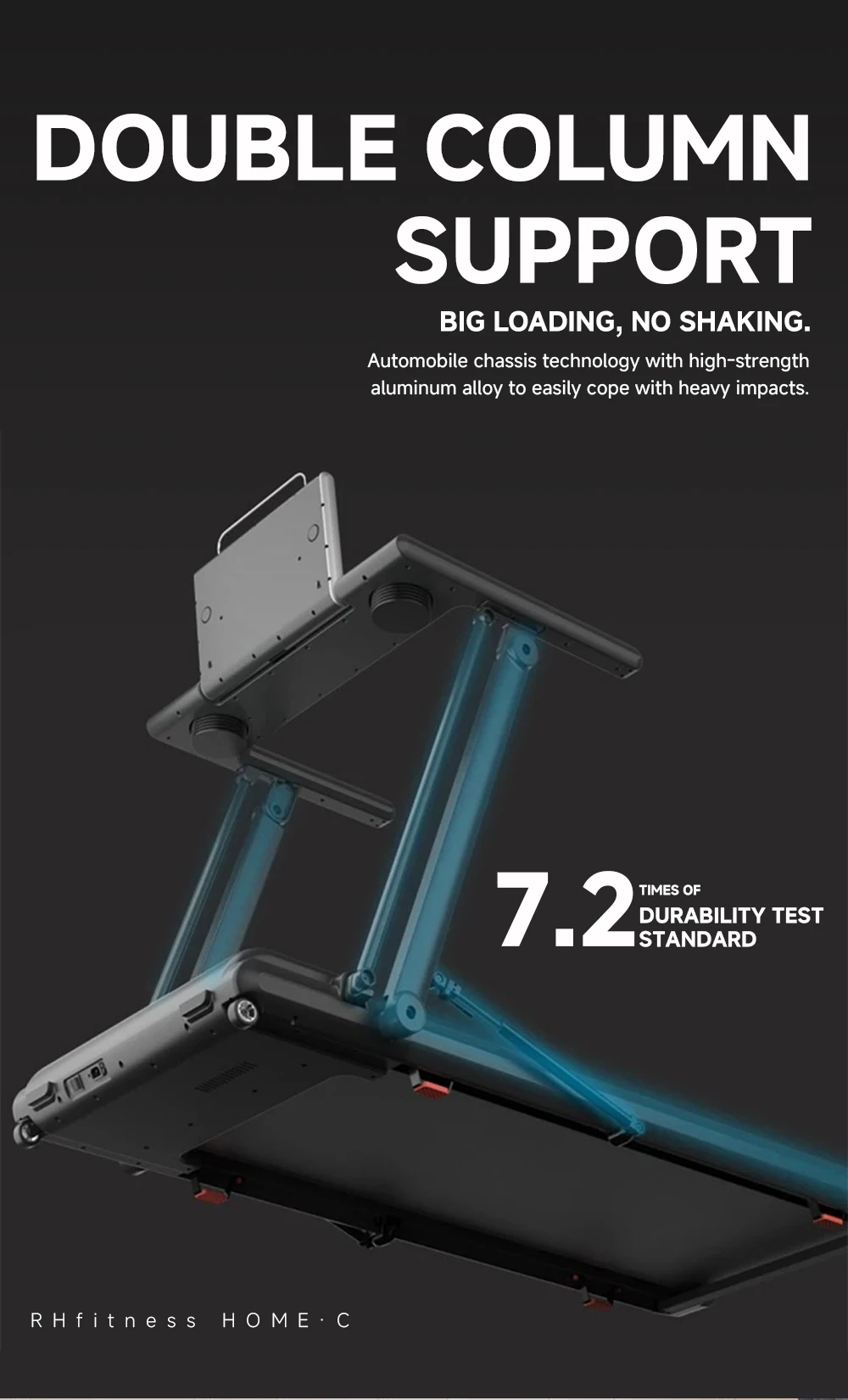 7 Layer Running Belt Big Loading Portable Treadmill Running Treadmill Foldable Treadmill With Folded Vertically And Storage
