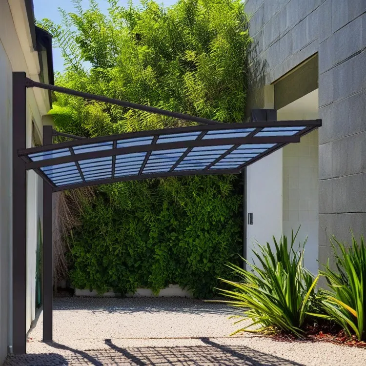 Amas Snow Resistance Single Cantilever Carport Aluminium Polycarbonate Metal Canopy