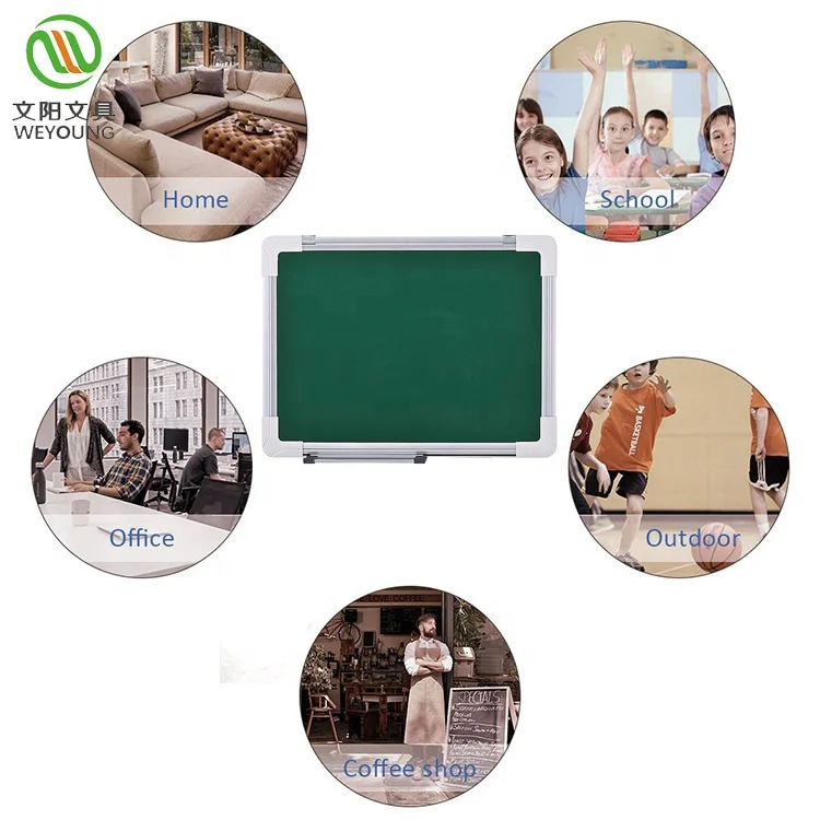 Kids Educational Toys Lacquered Steel Sheet Wall Mounted Black Board Magnetic Green Boards Chalkboard