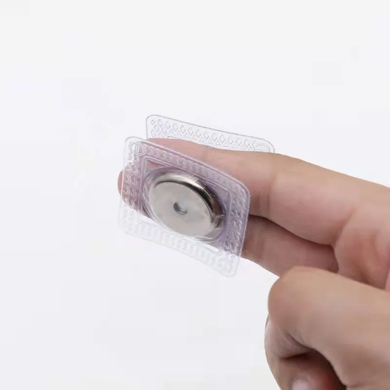Washable Pvc block disc round clothing magnetic sewable Invisible hidden magnet button snap sewing in magnet for clothing