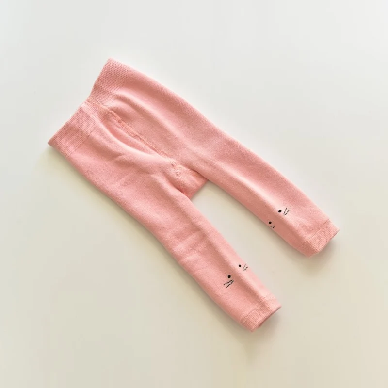 Оптовая продажа осенне-зимняя однотонная облегающая одежда в рубчик для девочек детские колготки леггинсы