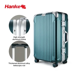Hanke Aluminum Frame PC Trolley Luggage Koffer Bag Large Capacity Valise Wholesale Travel Luggage Suitcases Sets