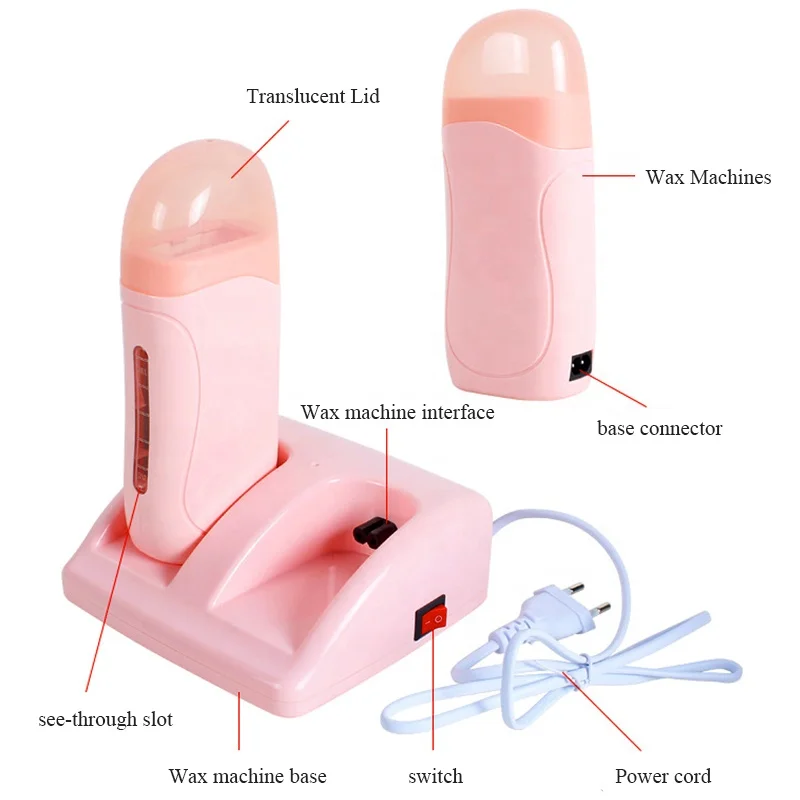 7pcs/set 1pc Double Seat Wax Machine +2pc Wax Block+20sheets Hair Removal Paper+30ml*2 Treatment Oil+1Pair Gloves
