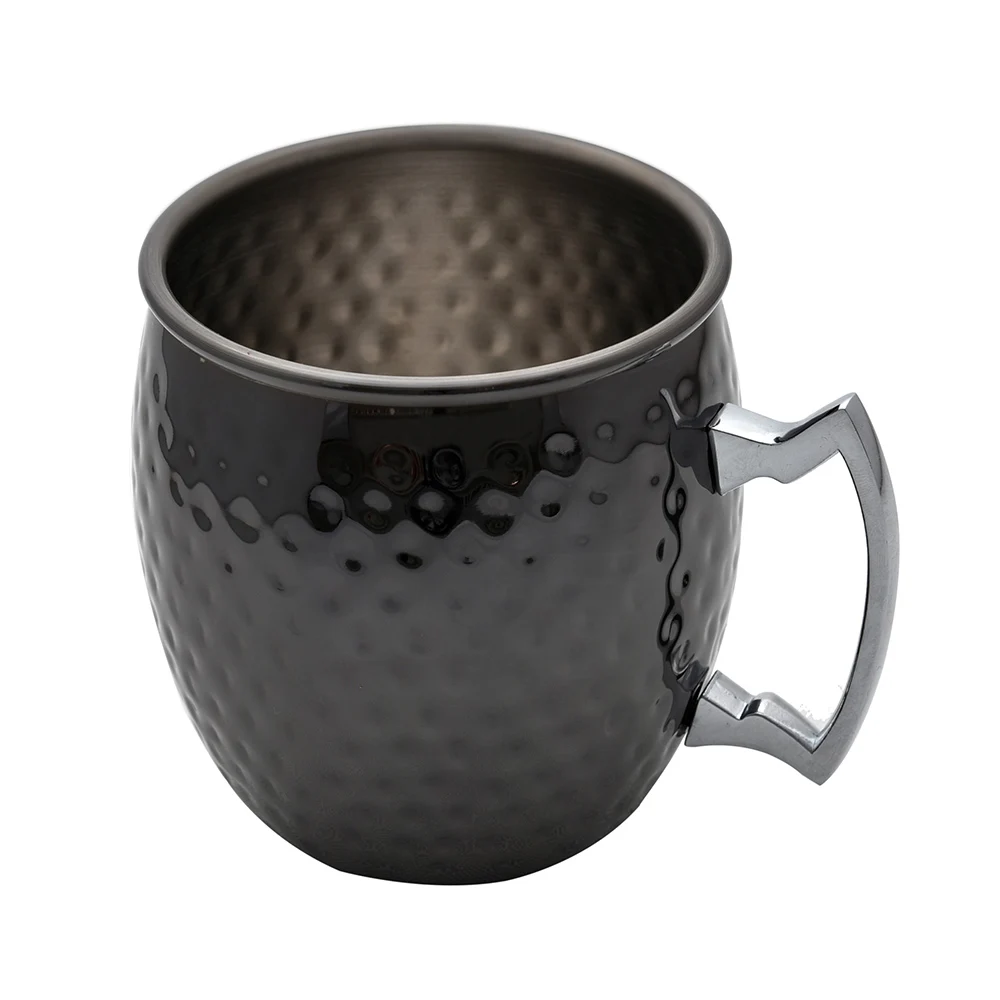 
600ml 304 stainless steel hammered multicolor plating Russian moscow mule mugs 