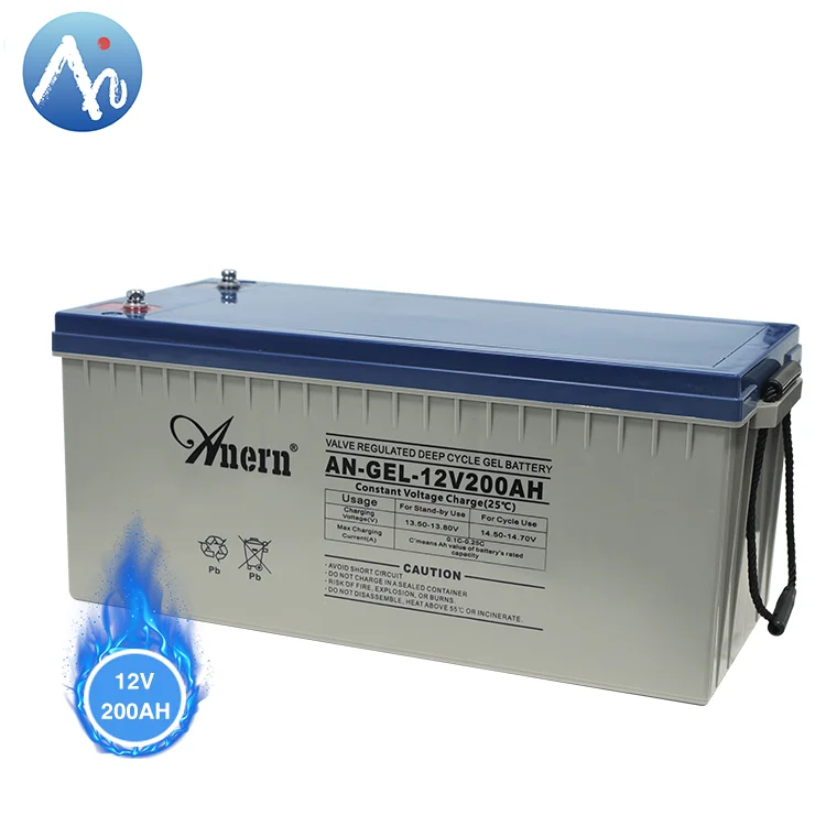 Anern batteries 12v 24v 100ah 250ah lead acid gel battery