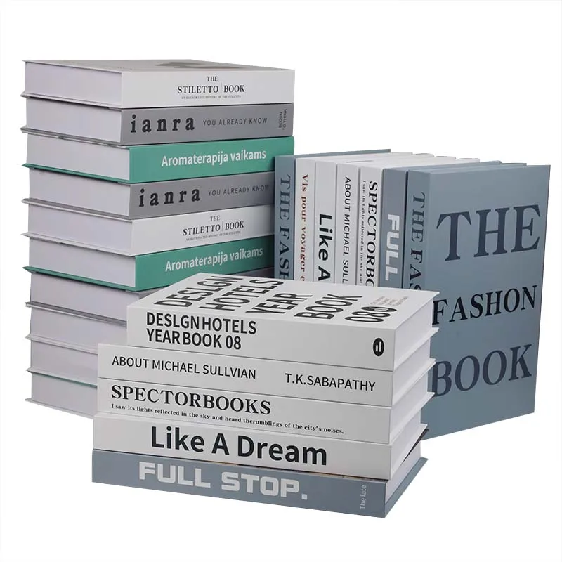 Manufactory Decoration Faux books printing blank page decor book printing for display