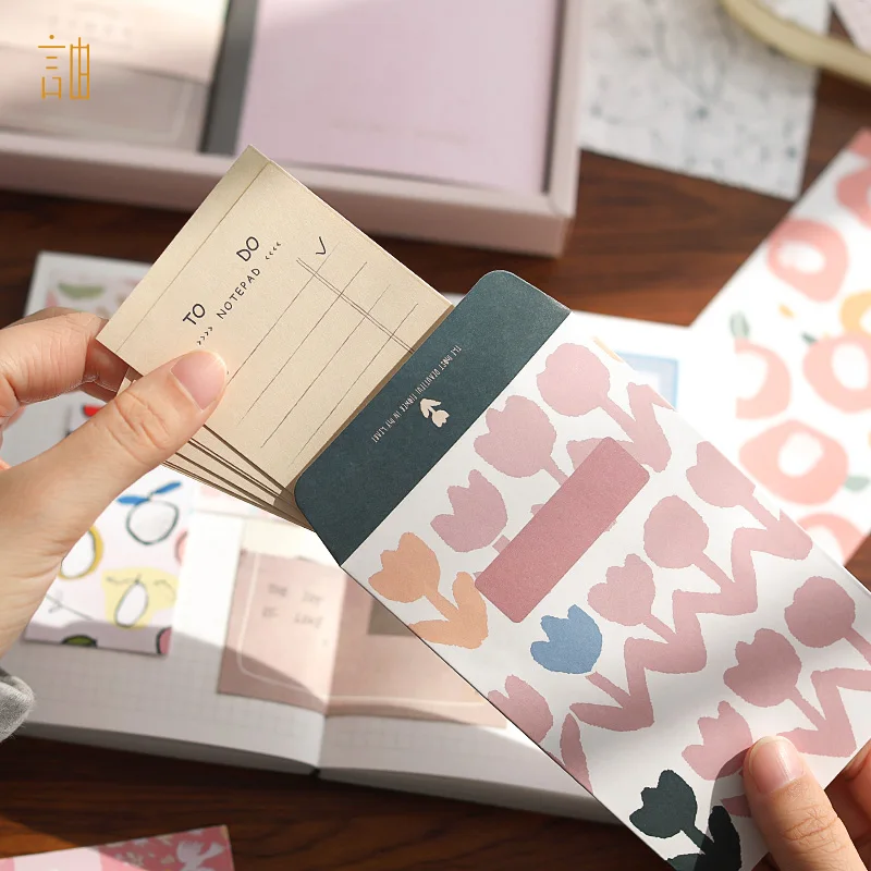 Simno Kawaii Handbook Stationary Set A6 Color 256 Pages Notebook  Gift Set Scrapbooking Journal DIY Kit
