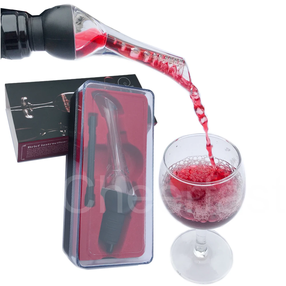 Muti Function Wine Bottle Aerating Pourer Spout Plastic Wine Pourer Decanter No Drip Reusable Red Wine Aerator And Pourer