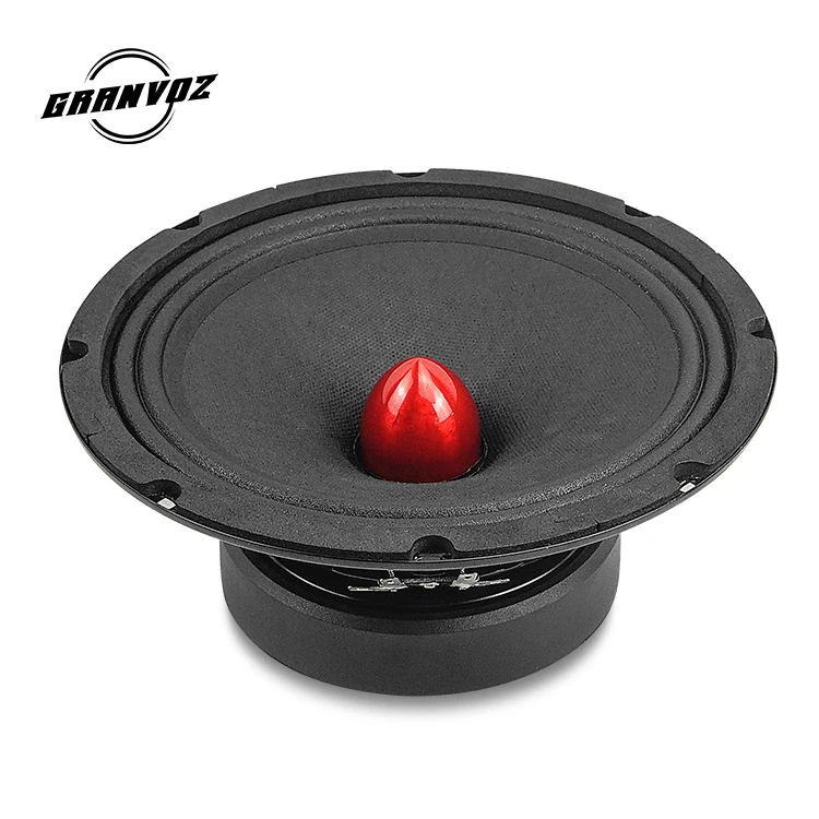 2024 High Quality  8 Inch 250W  4ohm with red bullet  midrange Speakers  from professional Car Midrange Speaker factory