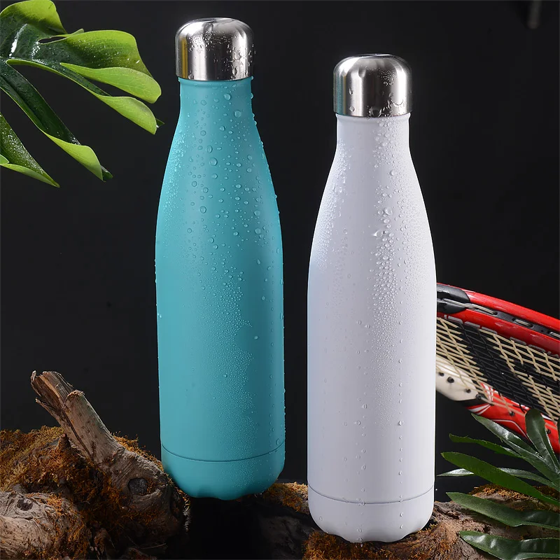 Thermo Insulated Double Wall  high grade stainless steel coke cans 500 ml drink water bottles custom logo sport