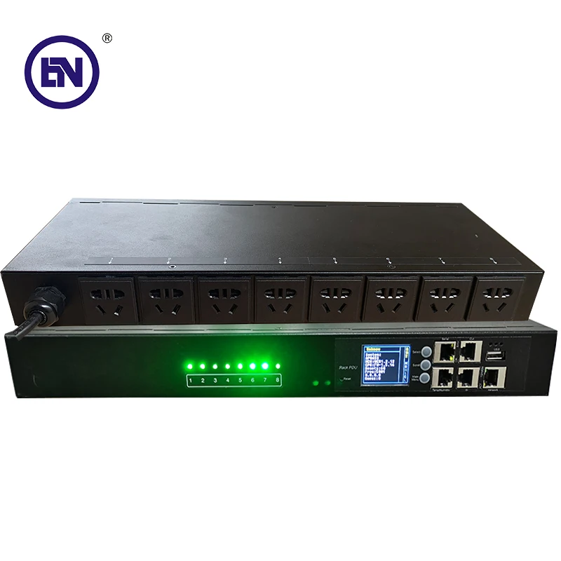 BN 19 дюймов 1U интеллигентая (ый) БРП розетка 8 способов китайский/C13/C19/США/Великобритании Разъем нпу им. Драгоманова стойку с возможностью удаленного мониторинга