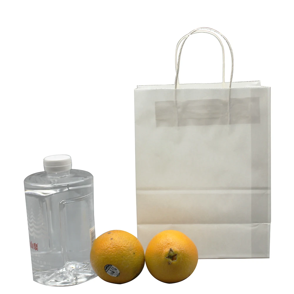 
2021 Hot selling products brown paper bags with handles whth coffee food 