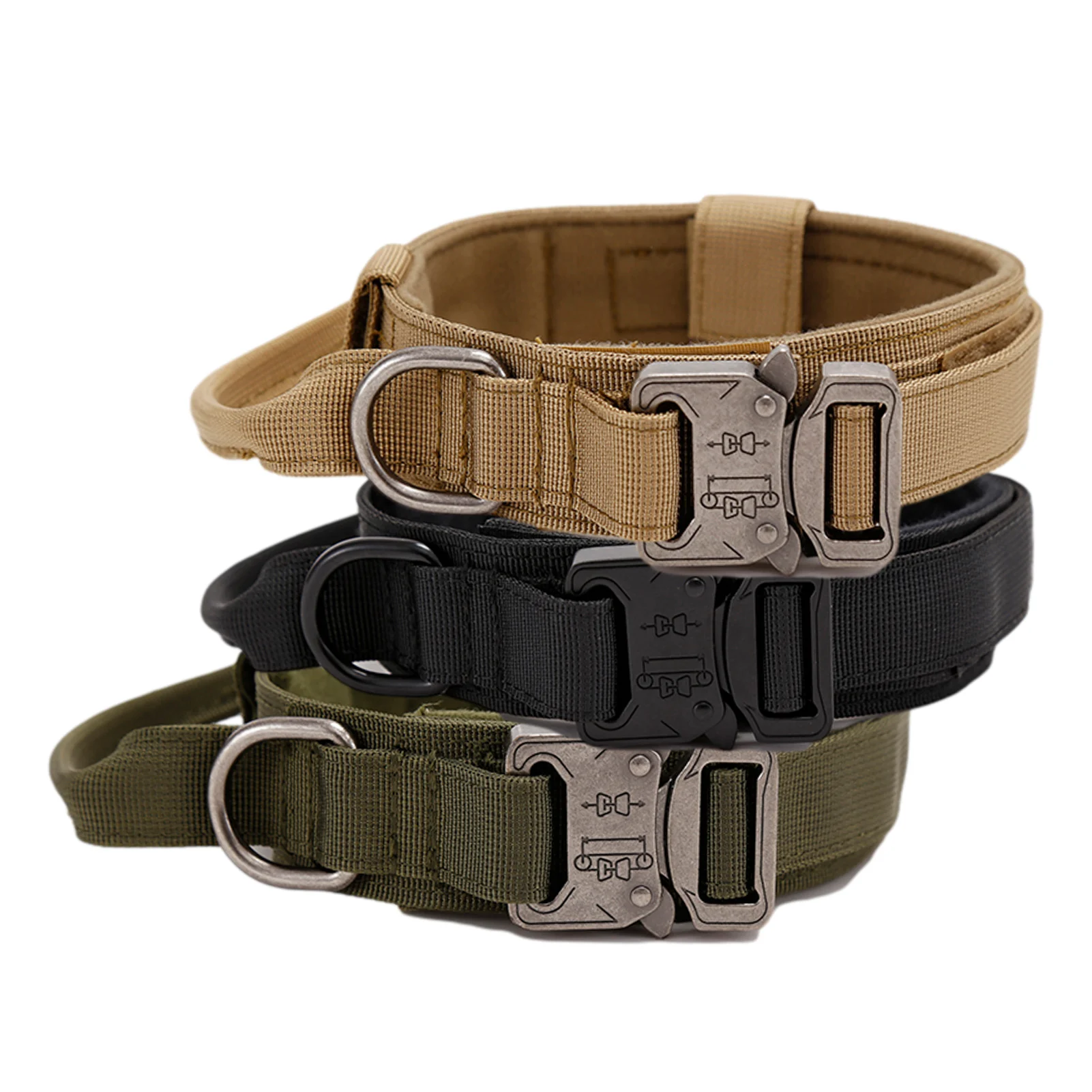 Wholesale Fashion Hunting Metal Buckle Custom Tactical Military Adjustable Pet Collar For Big Dog