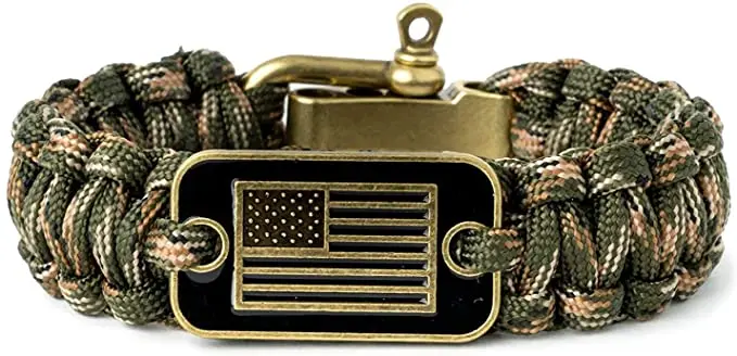 2024 bracciale camping accessories 2023 paracord bracelet fashion custom logo paracord bracelet shackle