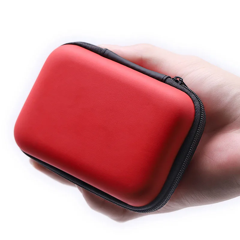 Custom logo Portable zipper EVA earphone case wireless Speaker earbuds earphone carry small tool eva case
