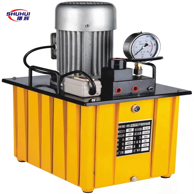 Single/Double Acting Hydraulic Cylinder Electric Oil Pump With Solenoid Valve Remote Control