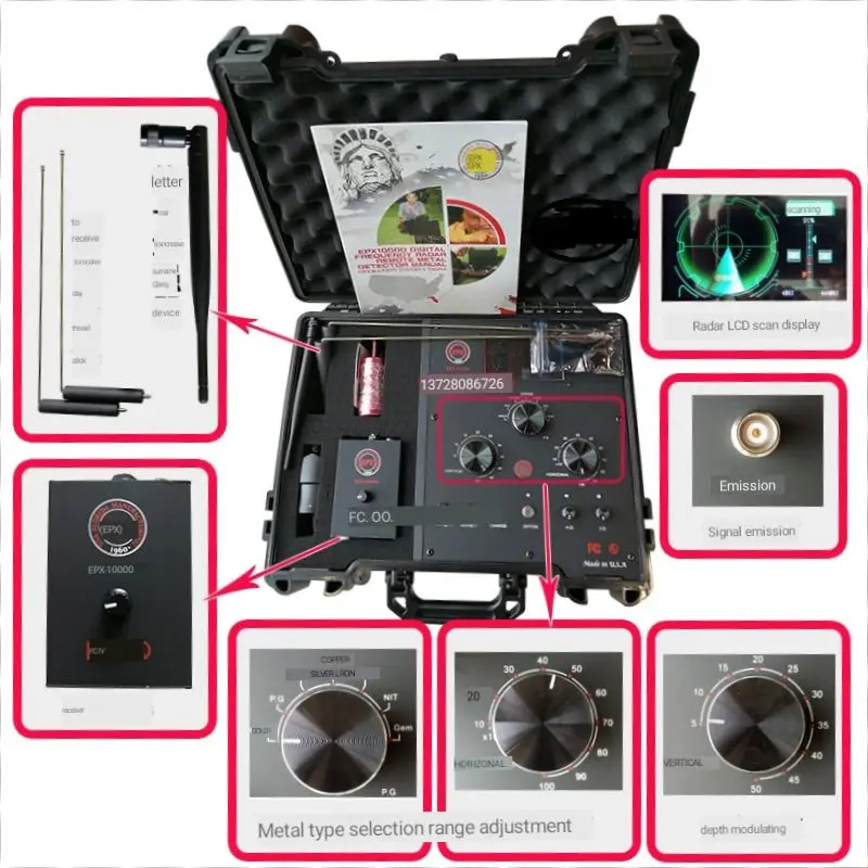 Super Remote King Diamond, Gold, Silver and Gem Detector to Explore E PX 10,000m Deep Underground