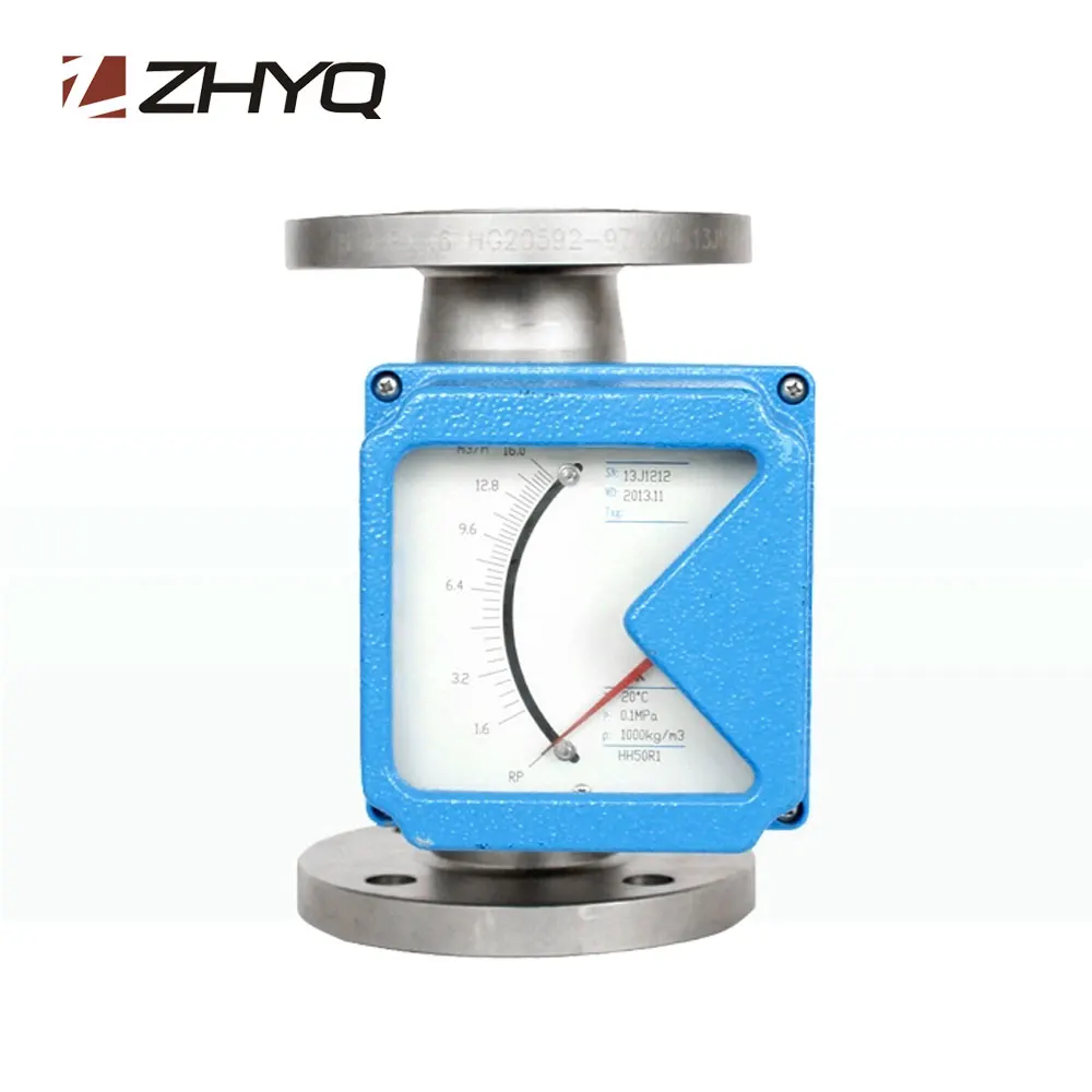 hydrogen chlorine gas flow meter rotar flowmeter medical metal tube rotameter for steam air water with alarm