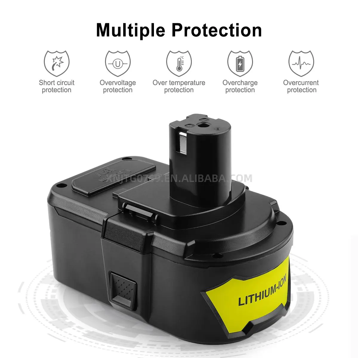 21700 Cell 18V 9ah Lithium ion Replacement Ryobi Power Tool Battery P102 P103 P105